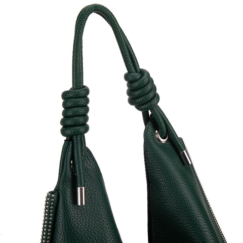 Montana West Hobo Shoulder Bags for Women Leather Womens Hobo Purses and Handbags Green Slouchy Bag Large Size Ladies Handbags MWC-211-DGN Montana West