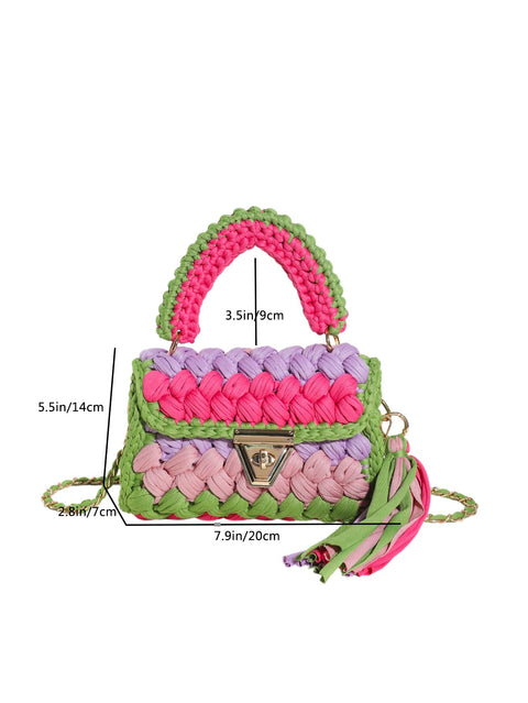 SDIYABOLO Handmade Crochet Wedding Party Purse Crossbody Bags for Women Shoulder Bag Clutch Flap Evening Bag (Olive Green-08) SDIYABOLO