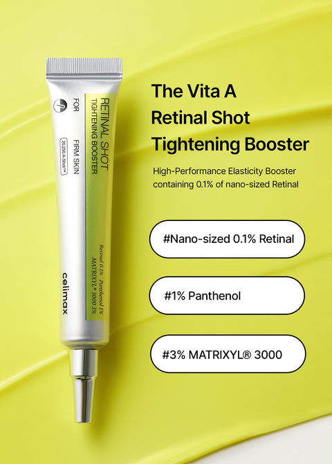 celimax The Vita A Retinal Shot Tightening Booster | Pore Minimizer, Wrinkles & Fine Lines, Firmer Skin, 15ml