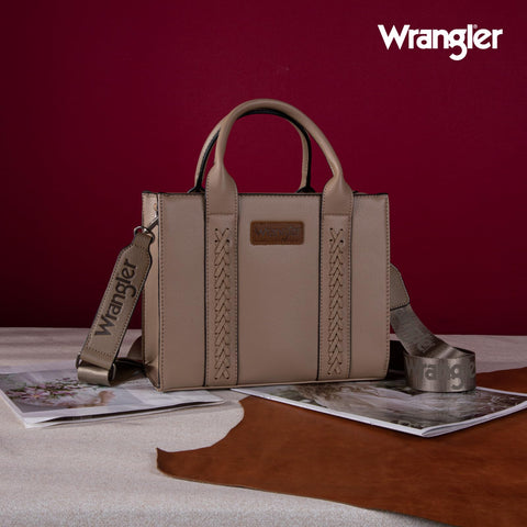 Wrangler Tote bag for women satchel bag purse for womens purses and handbags cute trendy Women's Purses bolsa wrangler para mujer with Zipper and Pocket top handle with strap khaki WG70-8120DKH Montana West