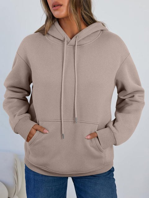 Trendy Queen Hoodies for Women Fleece Sherpa Lined Winter Clothing Warm Long Sleeve Comfy Oversized Hooded Sweatshirt Cute Comfort Pullover 2025 Fashion Y2k Teen Fall Clothes Preppy Outfits