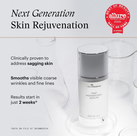 SkinMedica TNS Advanced+ Serum - Our Premium Facial Skin Care Product, the Secret to Flawless Skin. Age-Defying Face Serum for Women is Proven to Address Wrinkles and Fine Lines for Glowing Skin,1 Oz