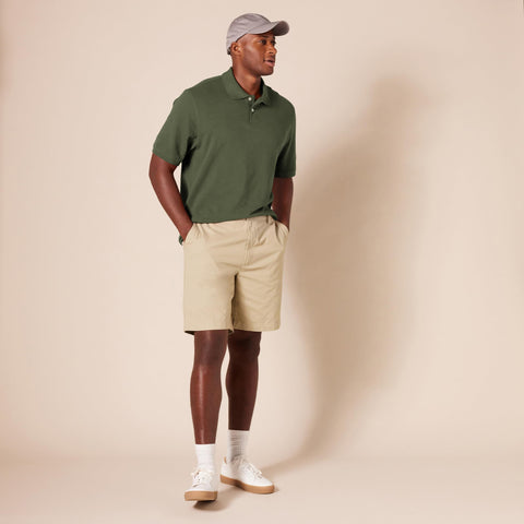 Amazon Essentials Men's Regular-Fit Cotton Pique Polo Shirt (Available in Big & Tall), Olive, X-Large Amazon Essentials