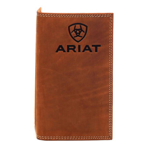 Ariat Rodeo Wallet Emboss Shield & Script Medium Brown, Leather One Size ARIAT