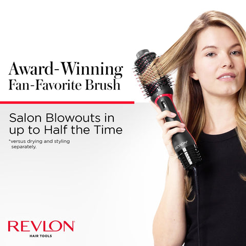 REVLON One Step Volumizer PLUS Hair Dryer and Styler | More Volume, Less Damage, and More Styling Control for Easy and Fast Salon-Style Blowouts, Plus Travel Friendly (Black) REVLON