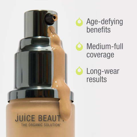 Juice Beauty Phyto-Pigments Flawless Serum Foundation - 10 Naked Beige - 30 mL - Medium-to-Full, Long-Lasting Coverage - Reduces Look of Wrinkles + Pores - Vegan, Cruelty Free Juice Beauty