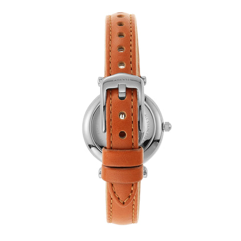 Fossil Women's Carlie Mini Quartz Stainless Steel and Leather Watch, Color: Rose Gold/Silver, Luggage (Model: ES4701) Fossil