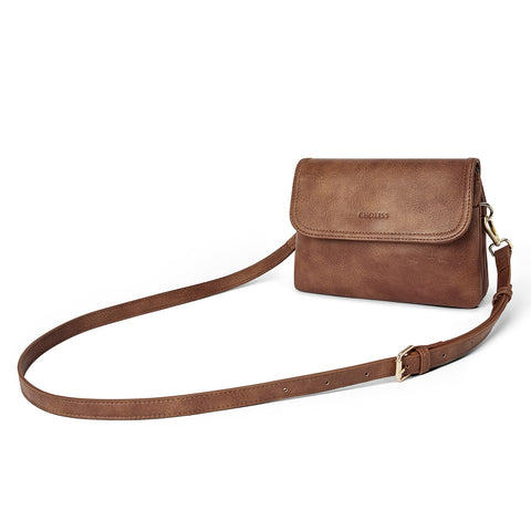 CHOLISS Small Crossbody Bags for Women, Leather Cell Phone Purse, Mini Travel Purse with Adjustable Strap CHOLISS