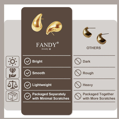 12 Pairs Chunky Gold Hoop Earrings for Women Trendy, Gold Plated Lightweight Classics Hypoallergenic Stack, Thick Open Twisted Huggie Hoops Earring Set