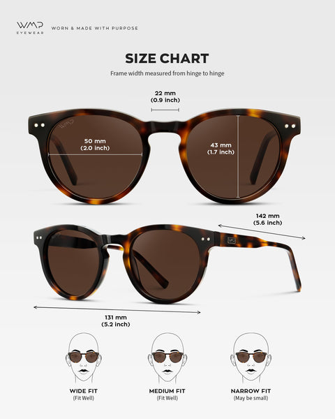 Round Polarized Sunglasses for Women - Retro Classic UV400 Protection for Driving & Everyday Wear (Brown Tortoise/Dark Brown Lens)