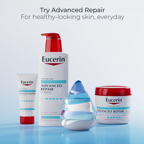 Eucerin Advanced Repair Body Lotion for Very Dry Skin, Unscented Lotion Formulated with Ceramides, 16.9 Fl Oz Bottle Eucerin