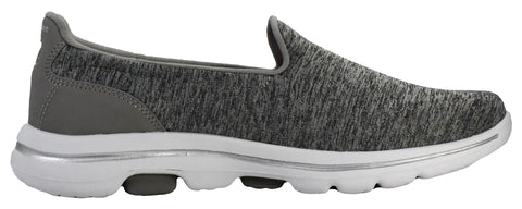 Skechers Women's Go Walk 5 Honor Sneaker, Grey, 9 Wide