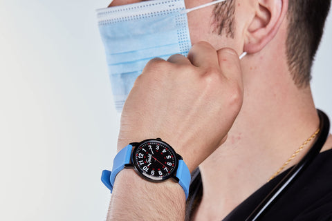 Speidel Original Scrub Watch™ for Nurses, Medical Professionals, Mens and Womens Watch with Second Hand Nursing, Nurse Watches for Women Men, Waterproof 12 and 24 hr Time - Teal