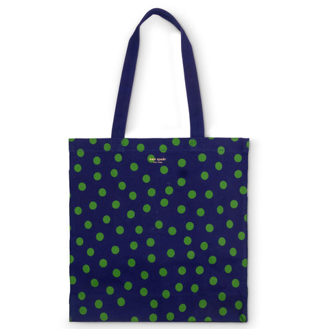 kate spade new york Cute Canvas Tote Bag for Women, Canvas Beach Bag, Tote with Pocket, Sonnet Dot