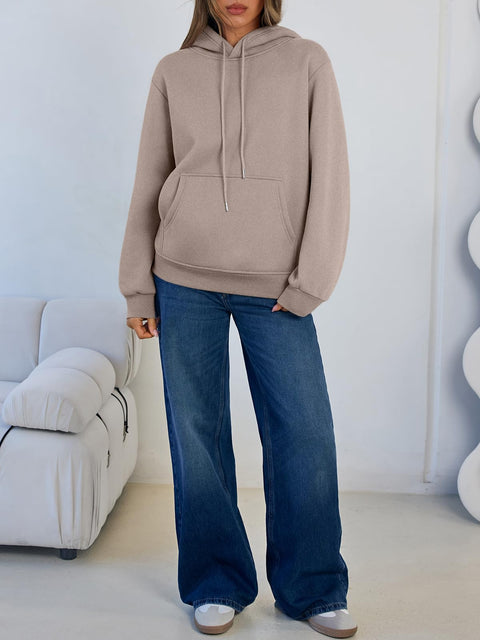 Trendy Queen Hoodies for Women Fleece Sherpa Lined Winter Clothing Warm Long Sleeve Comfy Oversized Hooded Sweatshirt Cute Comfort Pullover 2025 Fashion Y2k Teen Fall Clothes Preppy Outfits