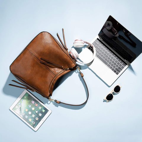 Handbags for Women Large Designer Ladies Hobo bag Bucket Purse Faux Leather Realer