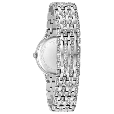 Bulova Ladies' Crystal Phantom Stainless Steel 2-Hand Quartz Watch, 440 Crystals and Pave Dial Style: 96L243 Bulova