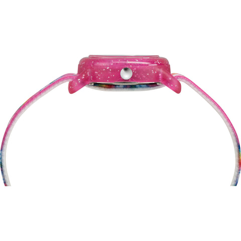 Timex Girls TW7C25500 Time Machines Pink/Rainbows & Unicorns Elastic Fabric Strap Watch