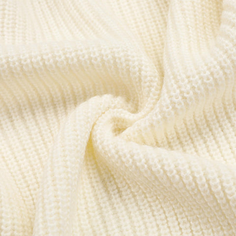 TRENDSTITCH Girls' Cardigan with Button Loose Long Sleeve Shrug Sweaters Cropped Uniforms Knit Sweater Outerwear Beige 5-6 Years