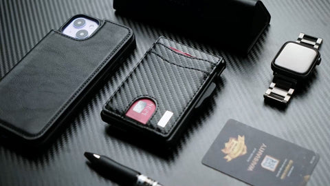 umoven Wallet for Men - with Money Clip Slim Leather Slots Credit Card Holder RFID Blocking Bifold Minimalist Wallet umoven