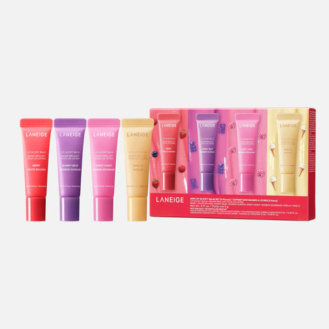 LANEIGE Mini Lip Glowy Balm Set: Keeps Lips Hydrated, Glossy, and Moisturized with Nourishing Shea and Murumuru Butters LANEIGE