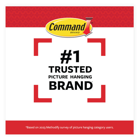 Command Large Picture Hanging Strips, White, Holds up to 16 lbs, 14-Pairs, Easy to Open Packaging Command