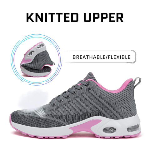 Mishansha Womens Fashion Sneakers Ultra Lightweight Breathable Arch Support Sport Shoes Training Running Walking Shoes Gym Tennis Shoes 9 Grey