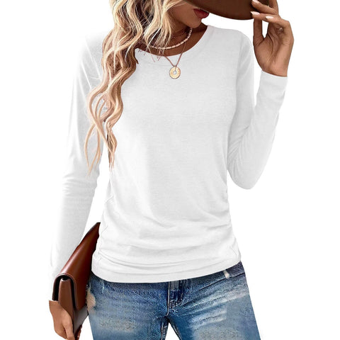 Gihgoew 2 Pack Womens Tops Crewneck Soft Long Sleeve Shirts Fall Clothes Casual Tshirts Basic Tee
