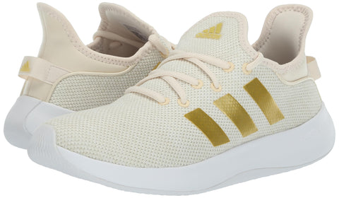 adidas Women's Cloudfoam Pure Sportswear Sneakers, White/Gold Metallic/Wonder White, 6 adidas