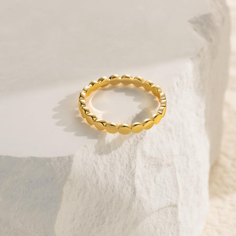 misszhi Rings 14k Gold Rings for Women Non Tarnish Stackable Rings Circular Linked Gold Rings Chunky Gold Rings Sizes 7 misszhi