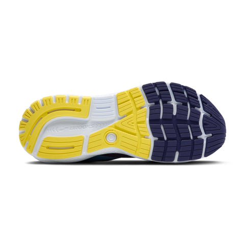Brooks Men’s Ghost 16 Neutral Running Shoe - Blue/Bonnie Blue/Yellow - 10 Medium