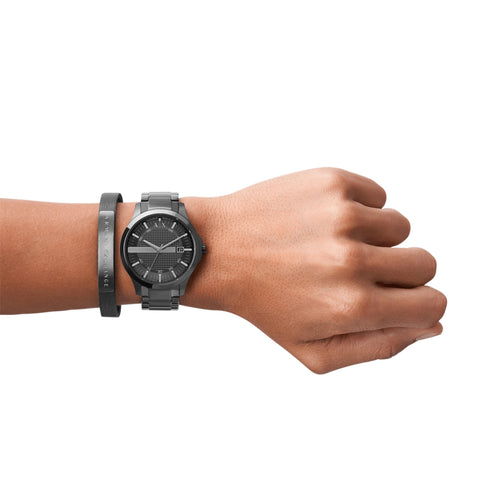 A｜X ARMANI EXCHANGE Men's Stainless Steel Watch & Bracelet Gift Set (Model: AX7101) A｜X ARMANI EXCHANGE