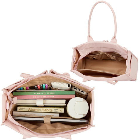 NISHEL Tote Bag for Women, Ultralight Bag with Zipper Closure & Laptop Compartment, Standable Bookbag with Multiple Pockets for College, Work