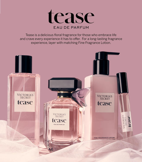 Victoria's Secret Tease Eau de Parfum, Women's Perfume, Notes of White Gardenia, Anjou Pear, Black Vanilla, Tease Collection (1.7 oz) Victoria's Secret