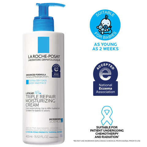 La Roche-Posay Lipikar AP+ Triple Repair Moisturizing Cream, Face & Body Lotion For Dry Skin, Shea Butter & Niacinamide Moisturizer, Gentle Face & Body Cream For Dry, Rough & Sensitive Skin La Roche-Posay