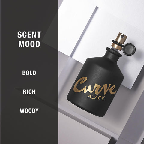 Curve Black For Men, Cologne Spray with Casual Day or Night Scent, 4.2 oz