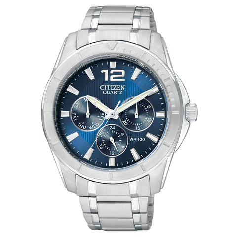 Citizen Quartz Mens Watch, Stainless Steel, Classic, Silver-Tone (Model: AG8300-52L) Citizen