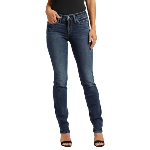 Silver Jeans Co. Suki Mid Rise Curvy Fit Straight Leg Jeans