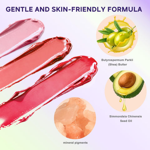 Glam Code Tinted Lip Balm Trio, Moisturizing Lipstick with Shea Butter, Hydrating Lip Makeup Set for Women & Girls, Vegan Formula, Cream Finish, Cruelty-free (3-Count, 01)