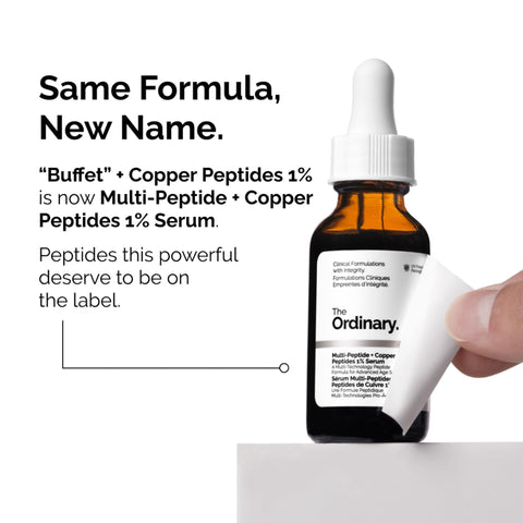 The Ordinary Multi-Peptide + Copper Peptides 1%, Anti-Aging Serum for Fine Lines and Skin Elasticity, 1 Fl Oz