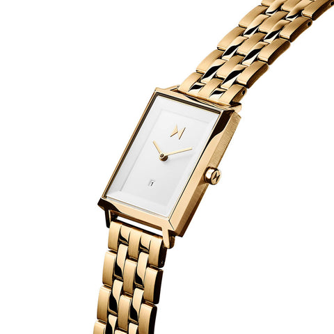 MVMT Signature Square Watches for Women - Premium Minimalist Women’s Watch - Analog, Stainless Steel, 5 ATM/50 Meters Water Resistance - Interchangeable Band - 24mm MVMT