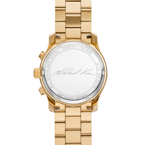 Michael Kors Runway Chronograph Gold-Tone Stainless Steel Men's Watch (Model: MK9074) Michael Kors