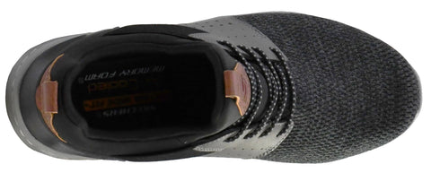 Skechers Men's Classic Fit-Delson-Camden Sneaker, Black/Grey, 10.5