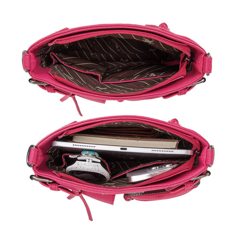 Montana West Crossbody Bag for Women Multi Pocket Leather Shoulder Purses and Handbags Pocketbooks for Travel,MWC-100AHPK Montana West