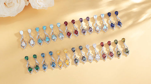 FANCIME Gift for Women November Birthstone Earrings for Her Teardrop Citrine Earrings S925 Sterling Silver infinity Love Birthday Gifts for Mom Women