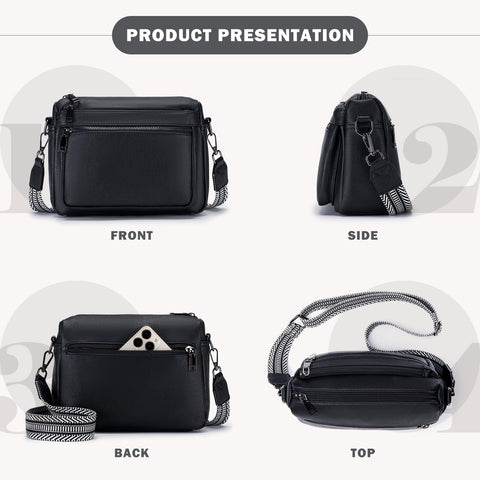 ATERITSSI Crossbody Purses for Women Trendy,Vegan Leather Crossbody Bags,Cell Phone Camera Shoulder Handbags with Card Slots ATERITSSI