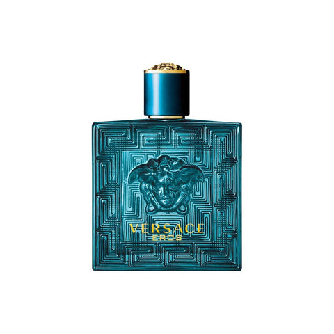 Versace Bright Crystal Eau de Toilette Spray for Women, 3 Fl Oz & Eros for Men 3.4 oz Eau de Toilette Spray Versace