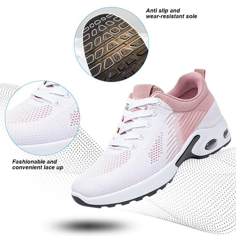 Padgene Womens Sneakers Air Cushion Running Shoes Lightweight Tennis Walking Shoes Mesh Breathable Gym Work Fashion Sneakers Athletic Comfortable Casual