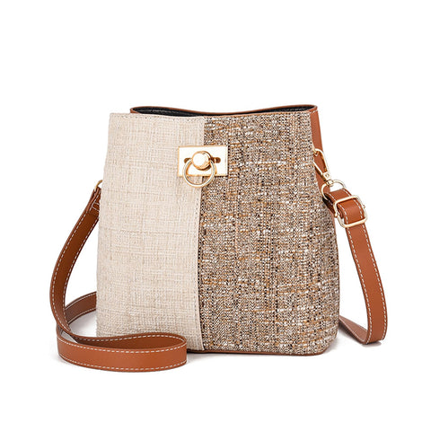 PINCNEL Cross Body Bag Purses for Women - PU Leather Crossbody Bucket Bag with Adjustable Shoulder Strap(Brown) PINCNEL