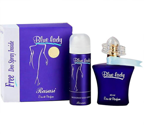 Blue Lady Eau De Parfum By Rasasi - 40 Ml (1.33 Fl.oz) Perfume Set Collection by Blue Lady Blue Lady